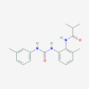 2-methyl-N-(2-methyl-6-{[(3-methylphenyl)carbamoyl]amino}phenyl)propanamide