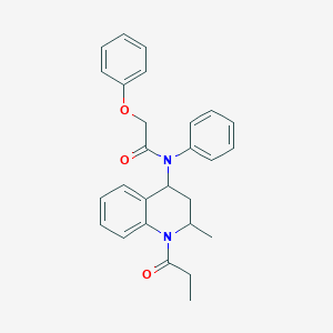 molecular formula C27H28N2O3 B14999464 N-(2-methyl-1-propanoyl-1,2,3,4-tetrahydroquinolin-4-yl)-2-phenoxy-N-phenylacetamide 