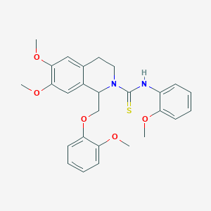 6,7-dimethoxy-1-((2-methoxyphenoxy)methyl)-N-(2-methoxyphenyl)-3,4-dihydroisoquinoline-2(1H)-carbothioamide