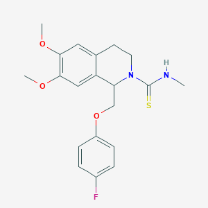 1-((4-fluorophenoxy)methyl)-6,7-dimethoxy-N-methyl-3,4-dihydroisoquinoline-2(1H)-carbothioamide