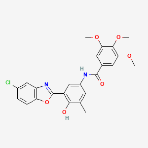 N-[3-(5-chloro-1,3-benzoxazol-2-yl)-4-hydroxy-5-methylphenyl]-3,4,5-trimethoxybenzamide