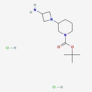 molecular formula C13H27Cl2N3O2 B1499952 tert-Butyl 3-(3-aminoazetidin-1-yl)piperidine-1-carboxylate dihydrochloride CAS No. 1179360-85-0