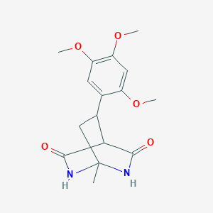 molecular formula C16H20N2O5 B14999528 1-Methyl-8-(2,4,5-trimethoxyphenyl)-2,6-diazabicyclo[2.2.2]octane-3,5-dione 