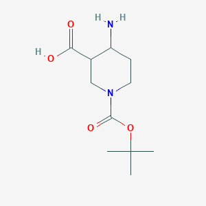 molecular formula C11H20N2O4 B1499953 4-Amino-1-(tert-butoxycarbonyl)piperidine-3-carboxylic acid CAS No. 388108-90-5