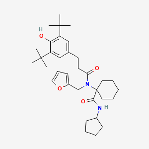 N-cyclopentyl-1-{[3-(3,5-di-tert-butyl-4-hydroxyphenyl)propanoyl](furan-2-ylmethyl)amino}cyclohexanecarboxamide