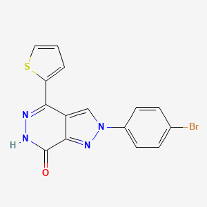 molecular formula C15H9BrN4OS B14999533 2-(4-bromophenyl)-4-(thiophen-2-yl)-2,6-dihydro-7H-pyrazolo[3,4-d]pyridazin-7-one 