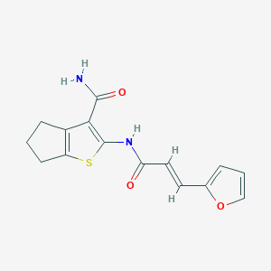 2-{[(2E)-3-(furan-2-yl)prop-2-enoyl]amino}-5,6-dihydro-4H-cyclopenta[b]thiophene-3-carboxamide