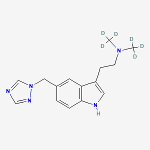 molecular formula C15H19N5 B1499955 N,N-Bis[(~2~H_3_)methyl]-2-{5-[(1H-1,2,4-triazol-1-yl)methyl]-1H-indol-3-yl}ethan-1-amine CAS No. 606927-07-5