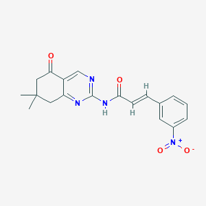 molecular formula C19H18N4O4 B14999565 (2E)-N-(7,7-dimethyl-5-oxo-5,6,7,8-tetrahydroquinazolin-2-yl)-3-(3-nitrophenyl)prop-2-enamide 