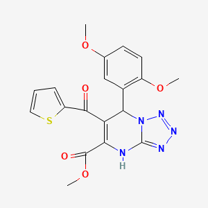 Methyl 7-(2,5-dimethoxyphenyl)-6-(thiophen-2-ylcarbonyl)-4,7-dihydrotetrazolo[1,5-a]pyrimidine-5-carboxylate