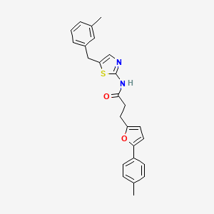 N-[5-(3-methylbenzyl)-1,3-thiazol-2-yl]-3-[5-(4-methylphenyl)furan-2-yl]propanamide