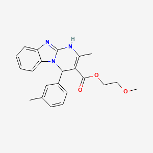 2-Methoxyethyl 2-methyl-4-(3-methylphenyl)-1,4-dihydropyrimido[1,2-a]benzimidazole-3-carboxylate