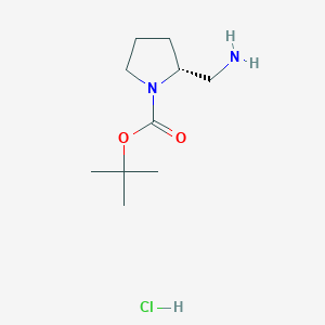 molecular formula C10H21ClN2O2 B1499962 (R)-tert-Butyl 2-(aminomethyl)pyrrolidine-1-carboxylate hydrochloride CAS No. 1190890-12-0