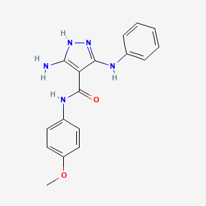 5-amino-N-(4-methoxyphenyl)-3-(phenylamino)-1H-pyrazole-4-carboxamide