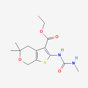 molecular formula C14H20N2O4S B14999634 ethyl 5,5-dimethyl-2-[(methylcarbamoyl)amino]-4,7-dihydro-5H-thieno[2,3-c]pyran-3-carboxylate 