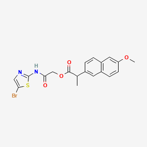 2-[(5-Bromo-1,3-thiazol-2-yl)amino]-2-oxoethyl 2-(6-methoxynaphthalen-2-yl)propanoate