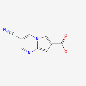 molecular formula C10H7N3O2 B1499965 Methyl 3-cyanopyrrolo[1,2-a]pyrimidine-7-carboxylate 