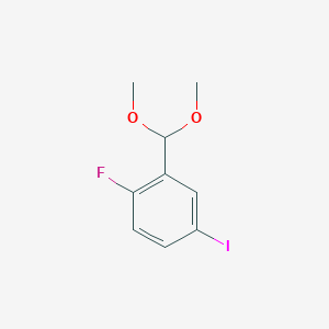 molecular formula C9H10FIO2 B1499967 2-(Dimethoxymethyl)-1-fluoro-4-iodobenzene CAS No. 933585-46-7