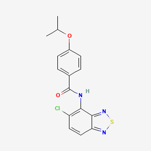 molecular formula C16H14ClN3O2S B14999709 N-(5-chloro-2,1,3-benzothiadiazol-4-yl)-4-(propan-2-yloxy)benzamide 