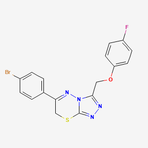 6-(4-bromophenyl)-3-[(4-fluorophenoxy)methyl]-7H-[1,2,4]triazolo[3,4-b][1,3,4]thiadiazine