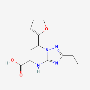 2-Ethyl-7-(furan-2-yl)-4,7-dihydro[1,2,4]triazolo[1,5-a]pyrimidine-5-carboxylic acid