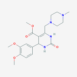 molecular formula C20H28N4O5 B14999725 Methyl 4-(3,4-dimethoxyphenyl)-6-[(4-methylpiperazin-1-yl)methyl]-2-oxo-1,2,3,4-tetrahydropyrimidine-5-carboxylate 