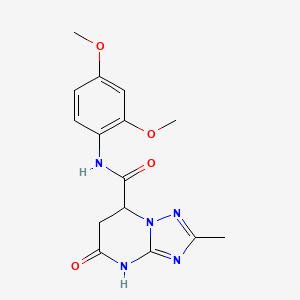 molecular formula C15H17N5O4 B14999742 N-(2,4-dimethoxyphenyl)-2-methyl-5-oxo-4,5,6,7-tetrahydro[1,2,4]triazolo[1,5-a]pyrimidine-7-carboxamide 