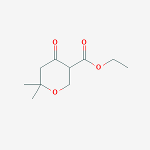 tetrahydro-6,6-dimethyl-4-oxo-2H-Pyran-3-carboxylic acid ethyl ester