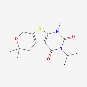 6,12,12-trimethyl-4-propan-2-yl-11-oxa-8-thia-4,6-diazatricyclo[7.4.0.02,7]trideca-1(9),2(7)-diene-3,5-dione