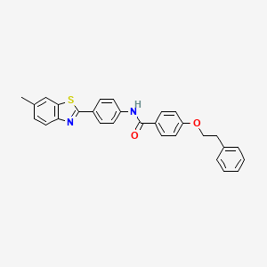 N-[4-(6-methyl-1,3-benzothiazol-2-yl)phenyl]-4-(2-phenylethoxy)benzamide