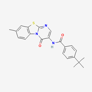 molecular formula C22H21N3O2S B14999795 4-tert-butyl-N-(8-methyl-4-oxo-4H-pyrimido[2,1-b][1,3]benzothiazol-3-yl)benzamide 