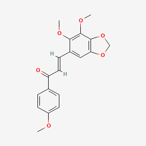 3-(6,7-Dimethoxy-2H-1,3-benzodioxol-5-yl)-1-(4-methoxyphenyl)prop-2-en-1-one