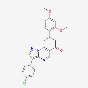 3-(4-chlorophenyl)-8-(2,4-dimethoxyphenyl)-2-methyl-8,9-dihydropyrazolo[1,5-a]quinazolin-6(7H)-one