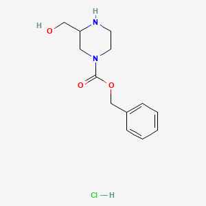 molecular formula C13H19ClN2O3 B1499982 Benzyl 3-(hydroxymethyl)piperazine-1-carboxylate hydrochloride CAS No. 1159825-20-3