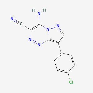 4-Amino-8-(4-chlorophenyl)pyrazolo[5,1-c][1,2,4]triazine-3-carbonitrile