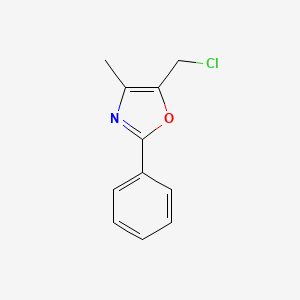 molecular formula C11H10ClNO B1499989 5-(Chloromethyl)-4-methyl-2-phenyl-1,3-oxazole CAS No. 625106-10-7