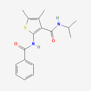 molecular formula C17H20N2O2S B14999916 2-(Benzoylamino)-N-isopropyl-4,5-dimethyl-3-thiophenecarboxamide 