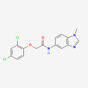 molecular formula C16H13Cl2N3O2 B14999920 2-(2,4-dichlorophenoxy)-N-(1-methyl-1H-benzimidazol-5-yl)acetamide 