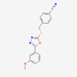 4-({[5-(3-Methoxyphenyl)-1,3,4-oxadiazol-2-yl]sulfanyl}methyl)benzonitrile