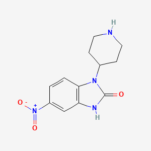 molecular formula C12H14N4O3 B1499994 5-Nitro-1-piperidin-4-YL-1,3-dihydro-benzoimidazol-2-one 