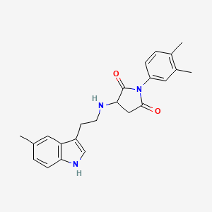 1-(3,4-dimethylphenyl)-3-{[2-(5-methyl-1H-indol-3-yl)ethyl]amino}pyrrolidine-2,5-dione