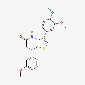 3-(3,4-dimethoxyphenyl)-7-(3-methoxyphenyl)-6,7-dihydrothieno[3,2-b]pyridin-5(4H)-one