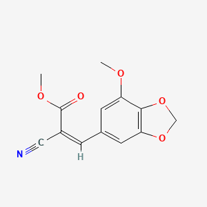 molecular formula C13H11NO5 B14999963 methyl (2Z)-2-cyano-3-(7-methoxy-1,3-benzodioxol-5-yl)prop-2-enoate 