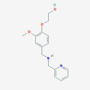 molecular formula C16H20N2O3 B14999970 2-(2-Methoxy-4-{[(pyridin-2-ylmethyl)amino]methyl}phenoxy)ethanol 