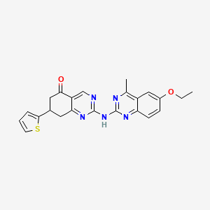 molecular formula C23H21N5O2S B14999985 2-[(6-ethoxy-4-methylquinazolin-2-yl)amino]-7-(thiophen-2-yl)-7,8-dihydroquinazolin-5(6H)-one 