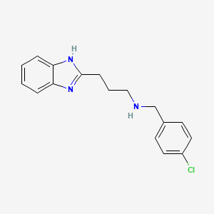 molecular formula C17H18ClN3 B15000008 3-(1H-benzimidazol-2-yl)-N-(4-chlorobenzyl)-1-propanamine 