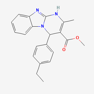 molecular formula C21H21N3O2 B15000013 Methyl 4-(4-ethylphenyl)-2-methyl-1,4-dihydropyrimido[1,2-a]benzimidazole-3-carboxylate 