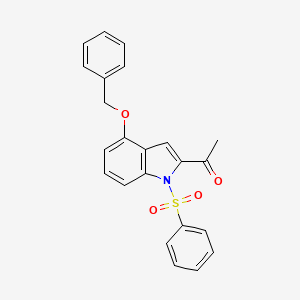 molecular formula C23H19NO4S B1500002 1-(4-(benzyloxy)-1-(phenylsulfonyl)-1H-indol-2-yl)ethanone CAS No. 889675-05-2