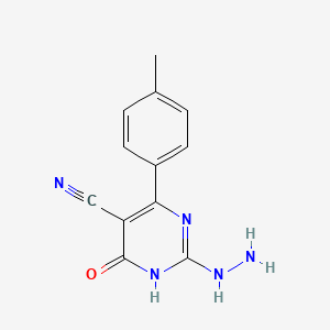 2-Hydrazinyl-4-hydroxy-6-(4-methylphenyl)pyrimidine-5-carbonitrile