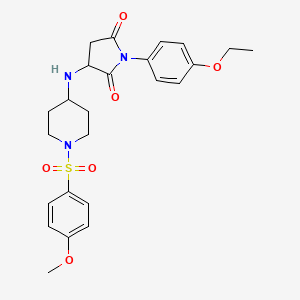 1-(4-Ethoxyphenyl)-3-({1-[(4-methoxyphenyl)sulfonyl]piperidin-4-yl}amino)pyrrolidine-2,5-dione